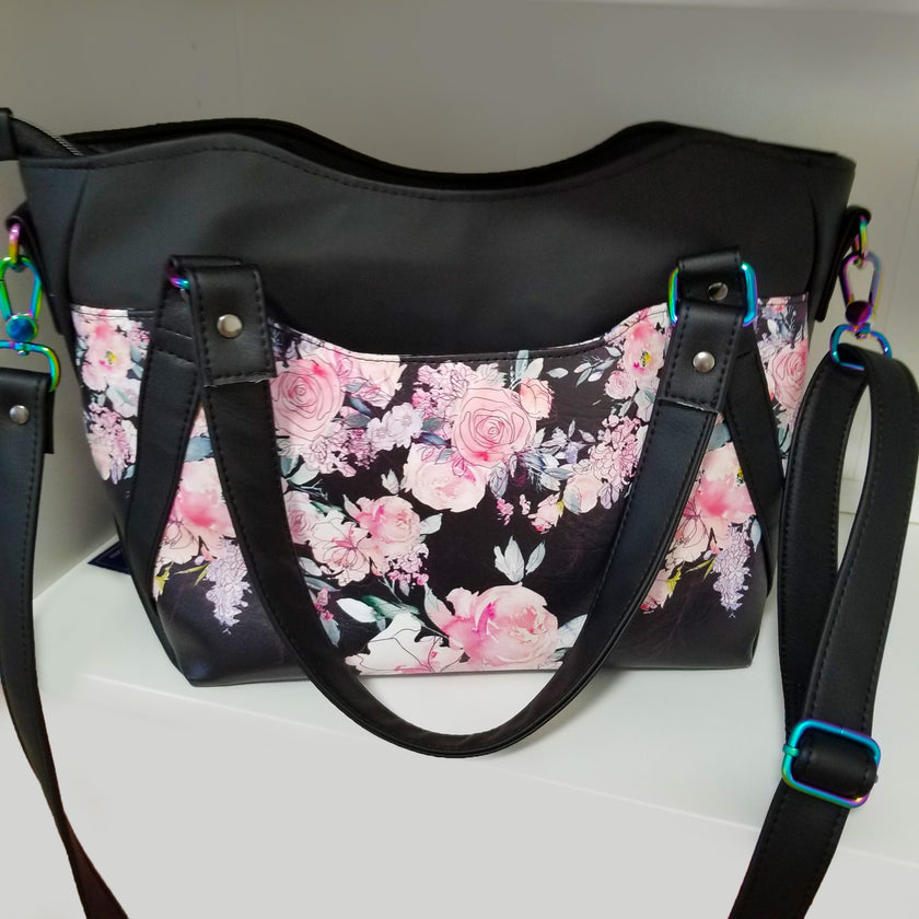 Peonies on Black 3 sizes