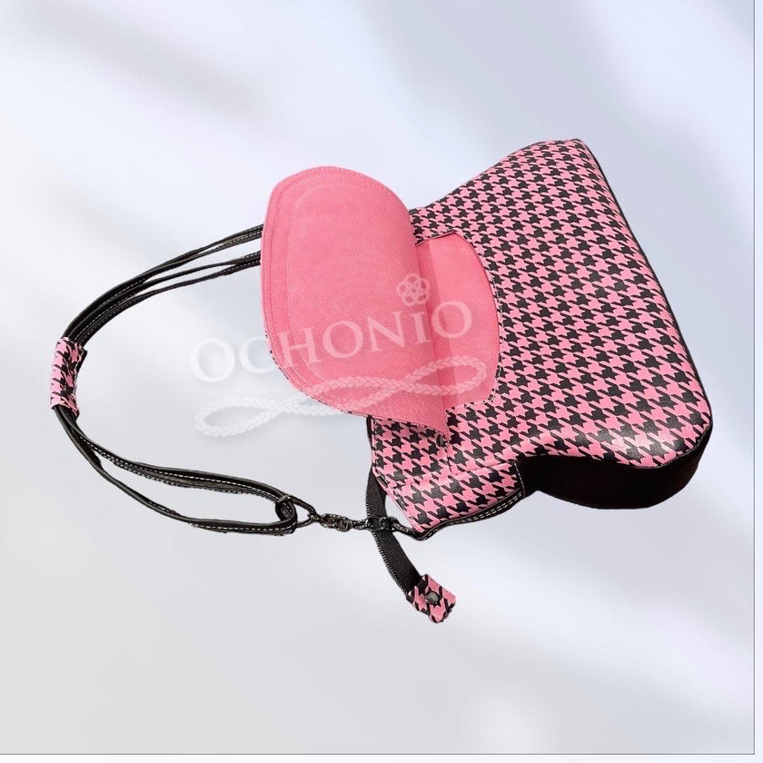 Baby Pink Hounds-tooth 2 sizes