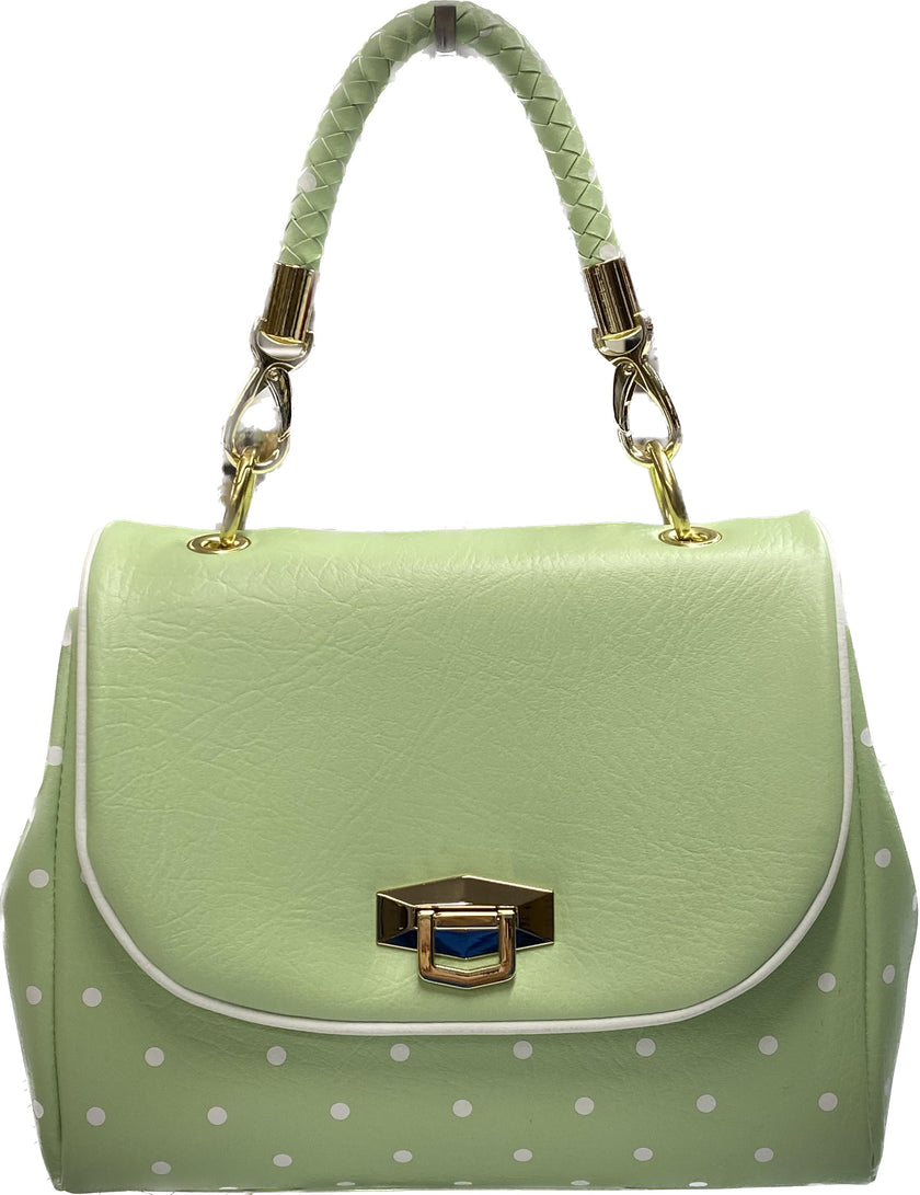 Polka Dots on Green 2 sizes  25% off