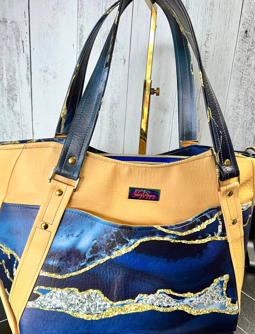 Gold Leather printed vinyl  3 sizes