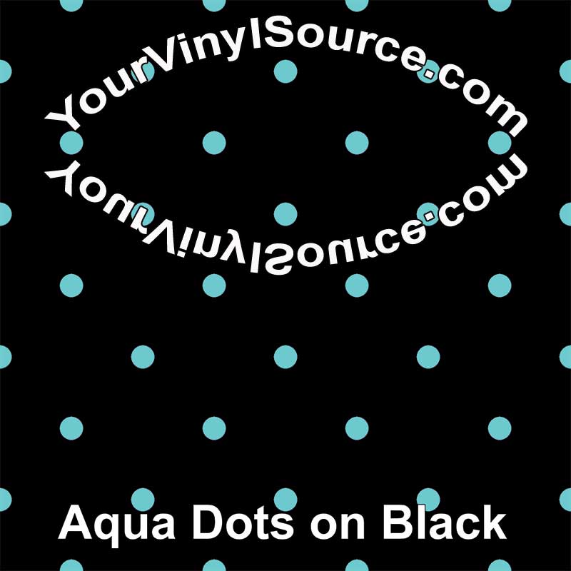 Aqua Dots on Black 2 sizes