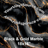 Black & Gold  Marble panel 13x13