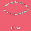 Solid Coral printed vinyl 2 sizes