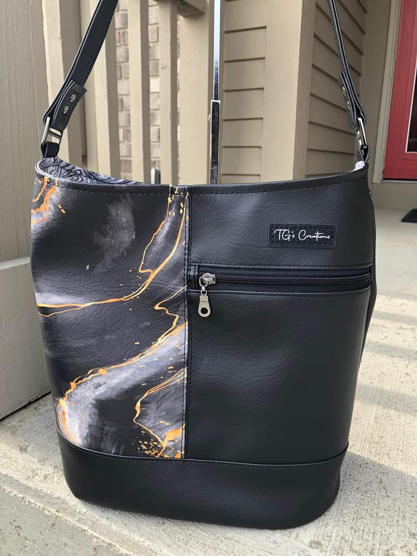 Black & Gold  Marble panel 13x13