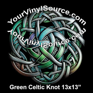Green Celtic Knot 2 panel 13x13