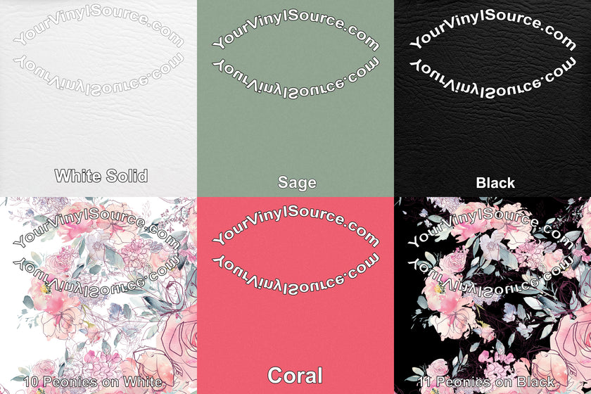 Peonies on Black 3 sizes