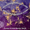 Purple & Gold Marble Panel 18x18