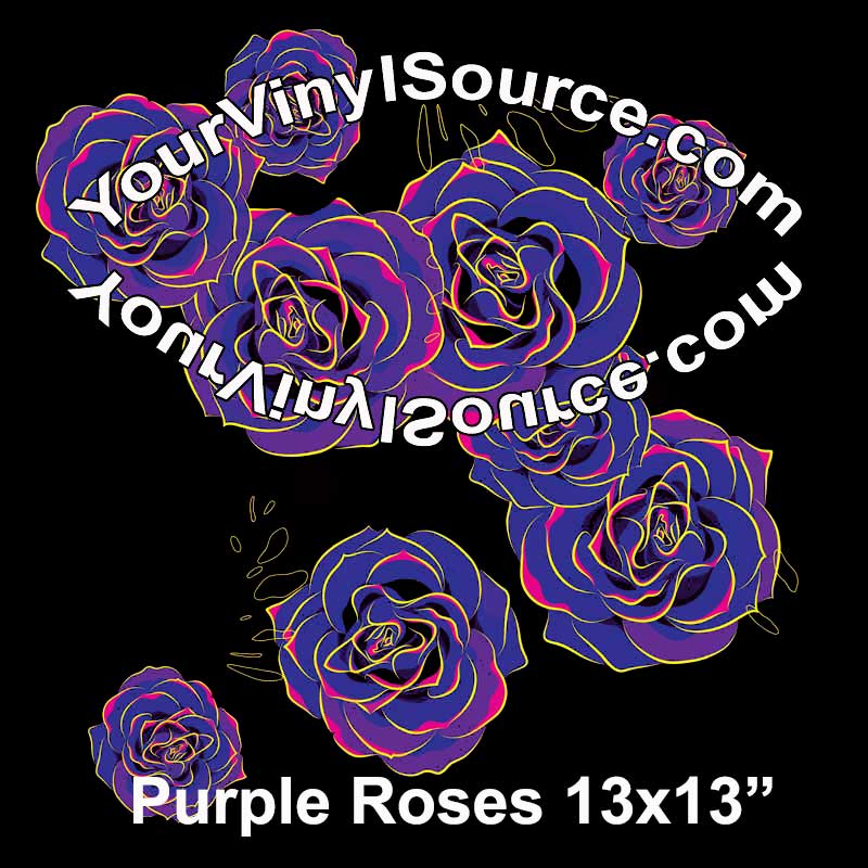 Purple Roses panel 13x13