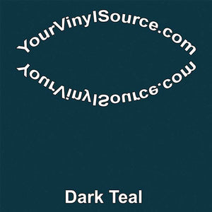 Solid Dark Teal printed vinyl 2 sizes