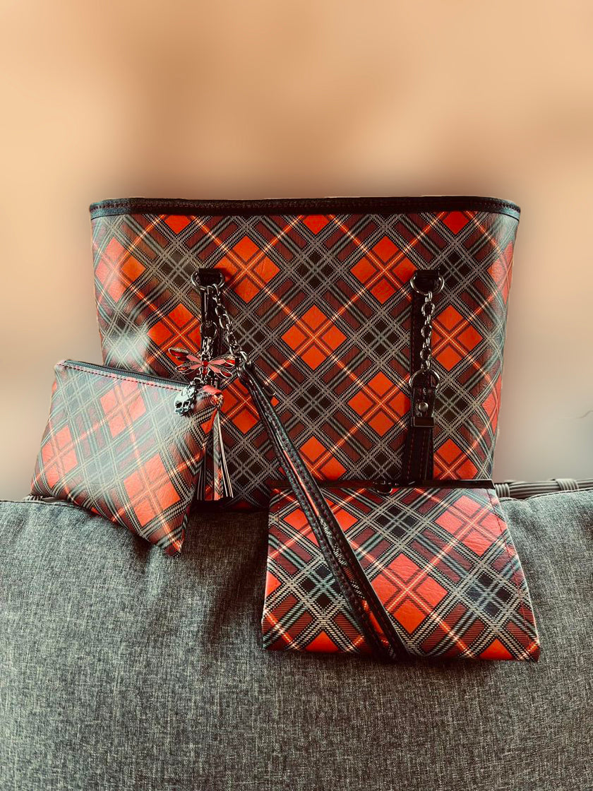 Large Red Plaid  2 sizes  25% off
